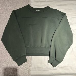 Uniqlo Green Cropped Sweatshirt